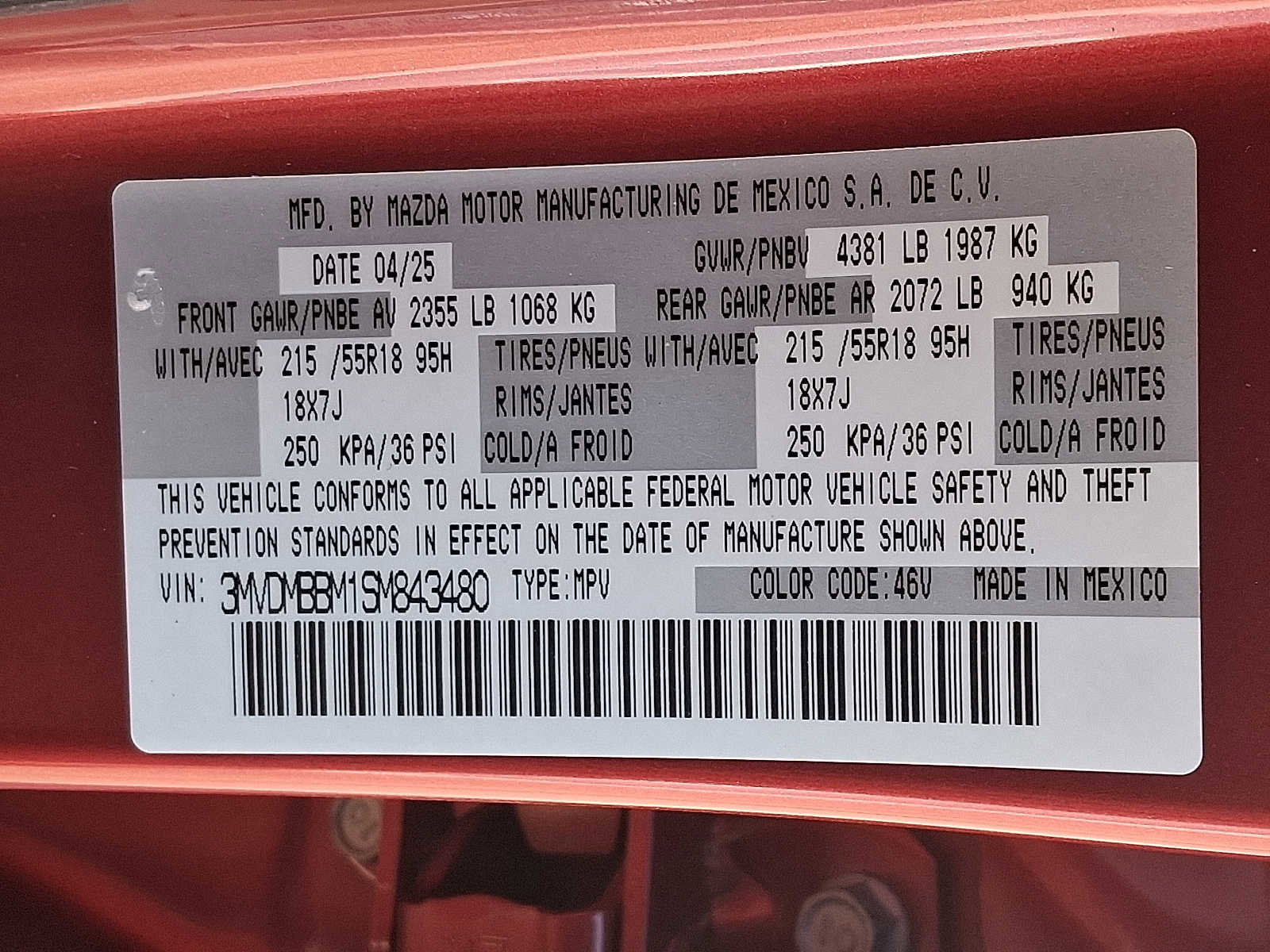 Certified 2025 MAZDA CX-30 AWD 2.5 S w/ Select Sport Pkg image 27