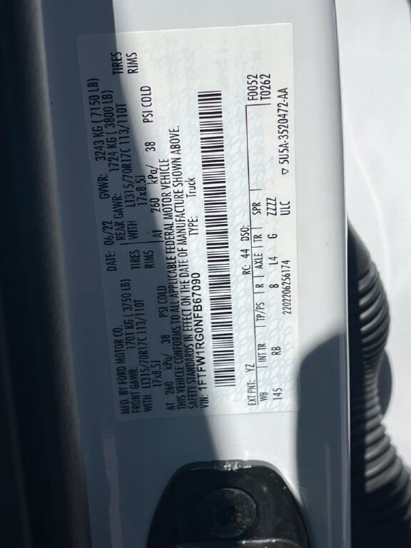 Used 2022 Ford F150 Raptor w/ Equipment Group 801A High image 40