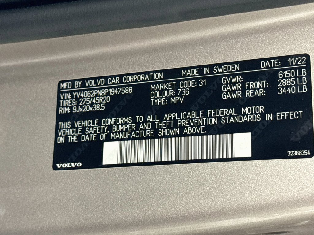 Used 2023 Volvo XC90 B6 Plus w/ Protection Package AWD/4WD image 38