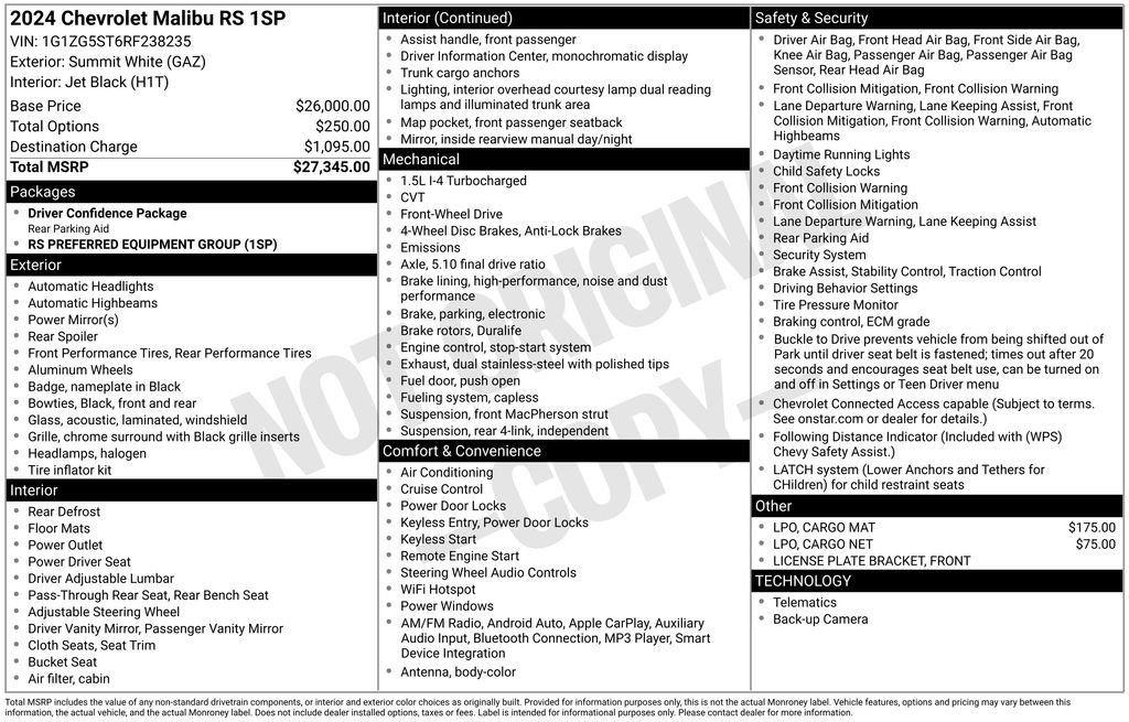 Used 2024 Chevrolet Malibu RS image 17