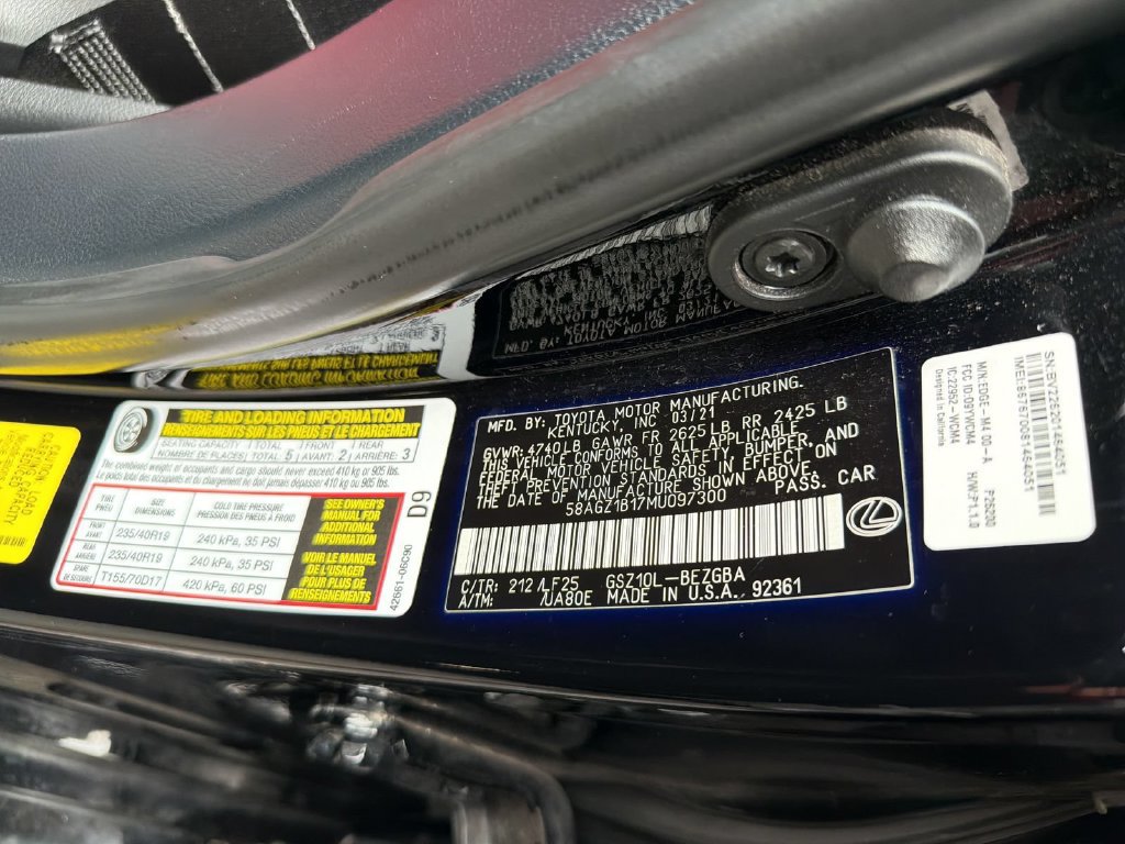 Used 2021 Lexus ES 350 F Sport w/ Accessory Package 2 FWD image 22