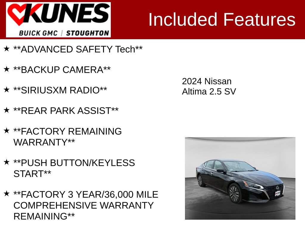 Used 2024 Nissan Altima 2.5 SV FWD image 2