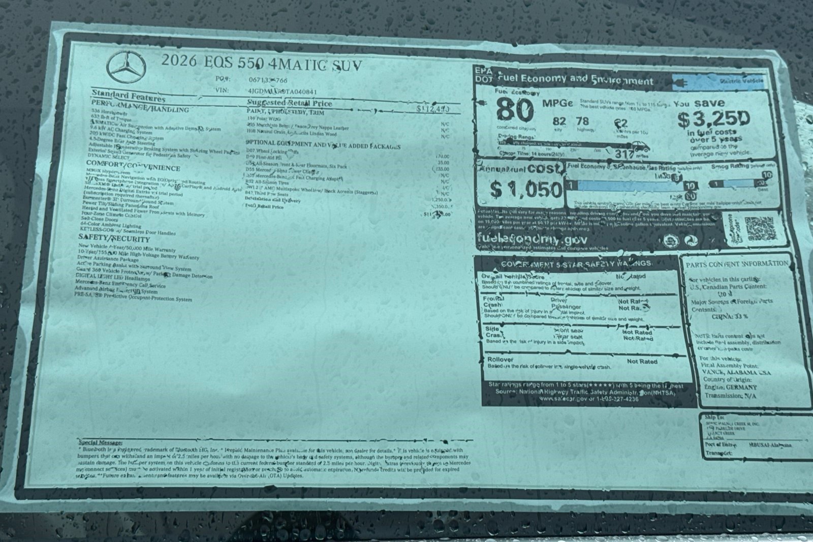 New 2026 Mercedes-Benz EQS 550 4MATIC SUV image 31