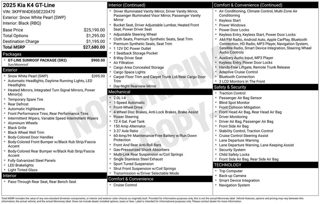 Certified 2025 Kia K4 GT-Line w/ GT-Line Sunroof Package image 37