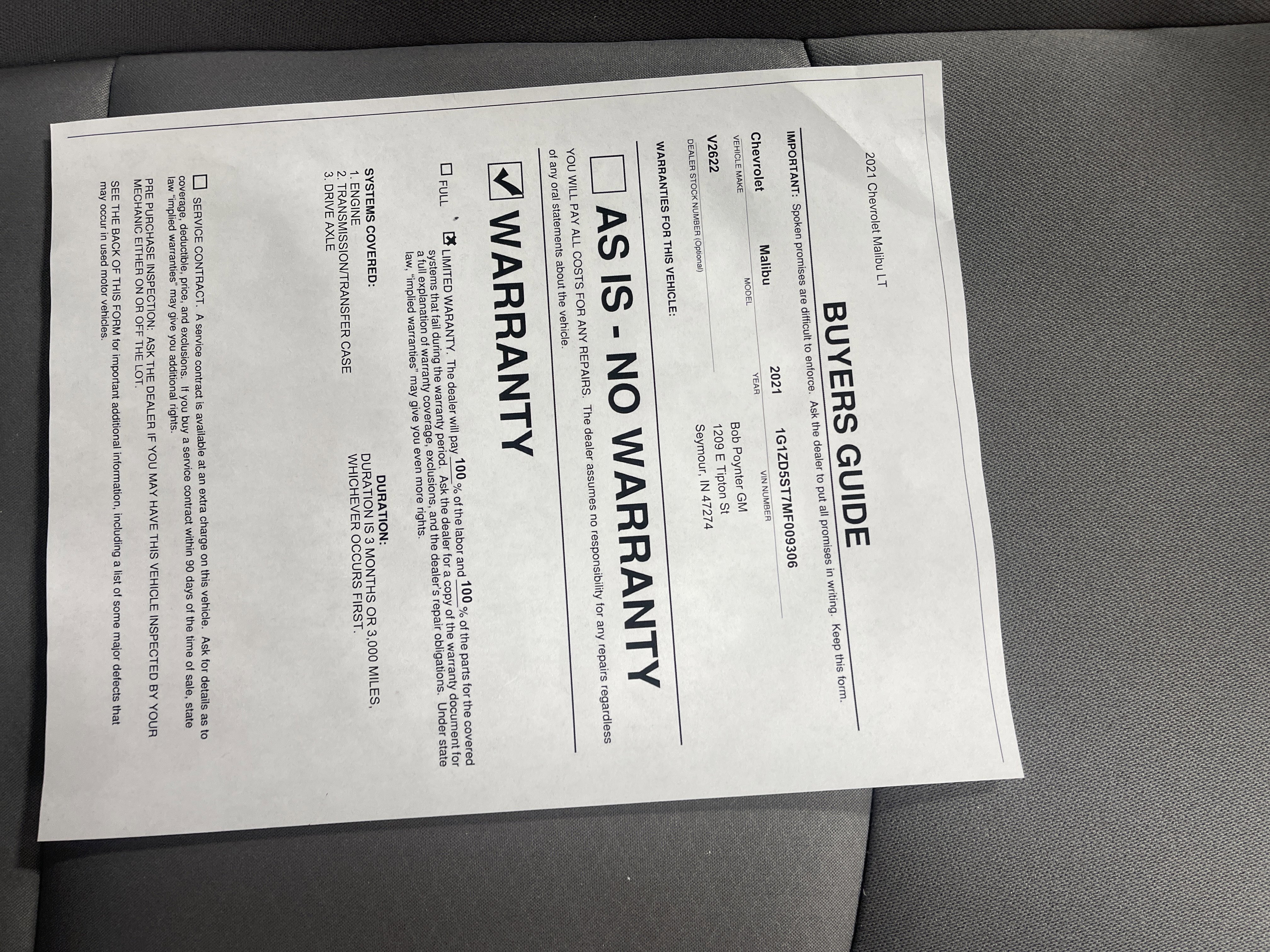 Used 2021 Chevrolet Malibu LT image 26