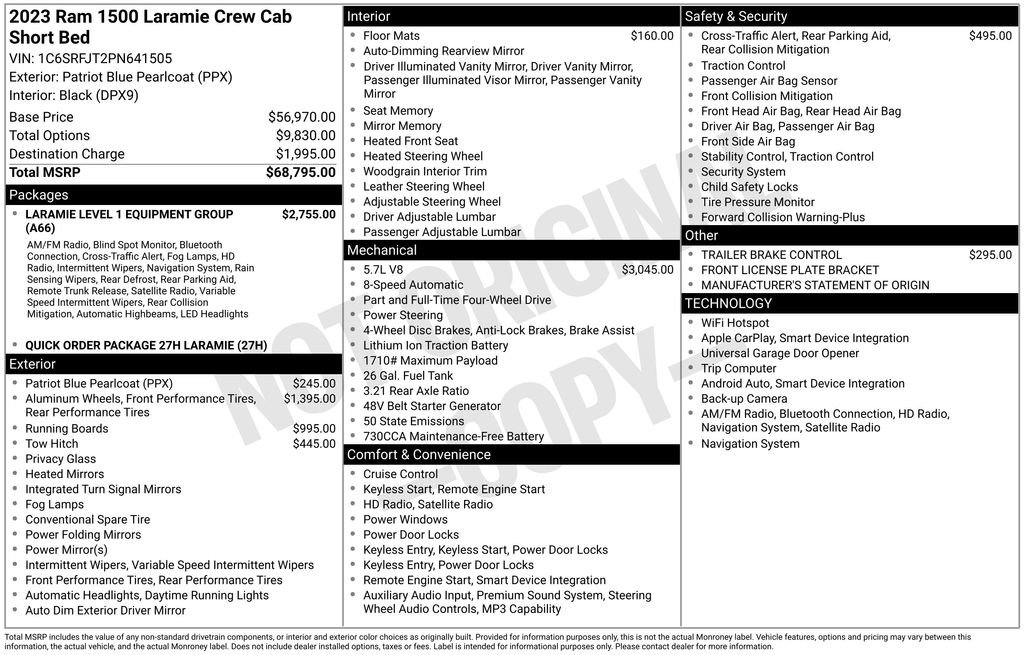 Used 2023 RAM 1500 Laramie AWD/4WD image 4