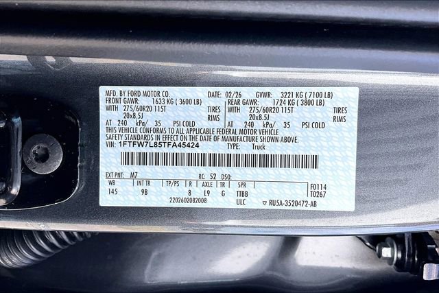 New 2026 Ford F150 Platinum w/ Equipment Group 702A High image 12