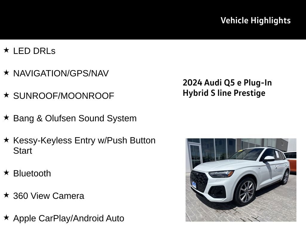 Used 2024 Audi Q5 e Prestige w/ Prestige Package AWD/4WD image 31