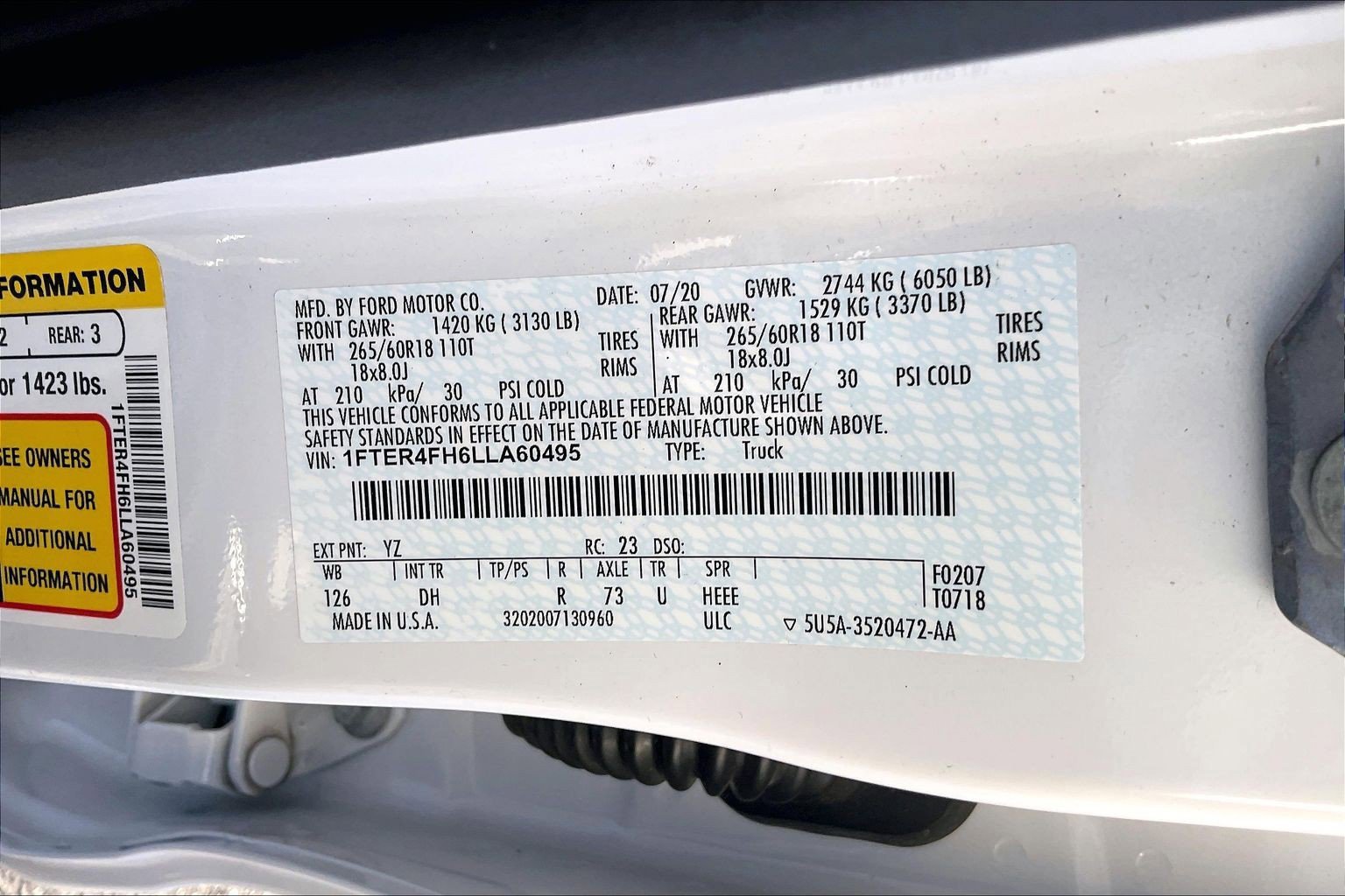 Used 2020 Ford Ranger Lariat w/ Equipment Group 501A Mid image 27