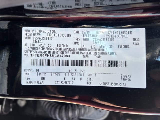 Used 2019 Ford Ranger Lariat w/ Equipment Group 501A Mid image 34