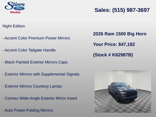 Used 2026 RAM 1500 Big Horn w/ Night Edition AWD/4WD image 31