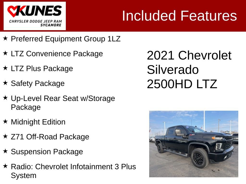 Used 2021 Chevrolet Silverado 2500 LTZ w/ LTZ Plus Package AWD/4WD image 3