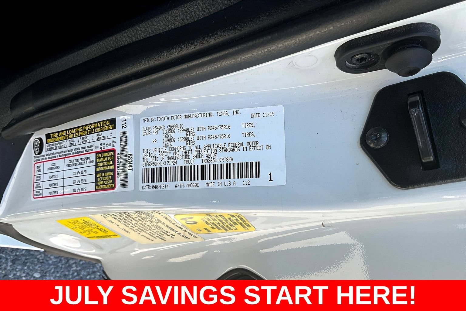 Used 2020 Toyota Tacoma SR w/ SR Convenience Package RWD image 19