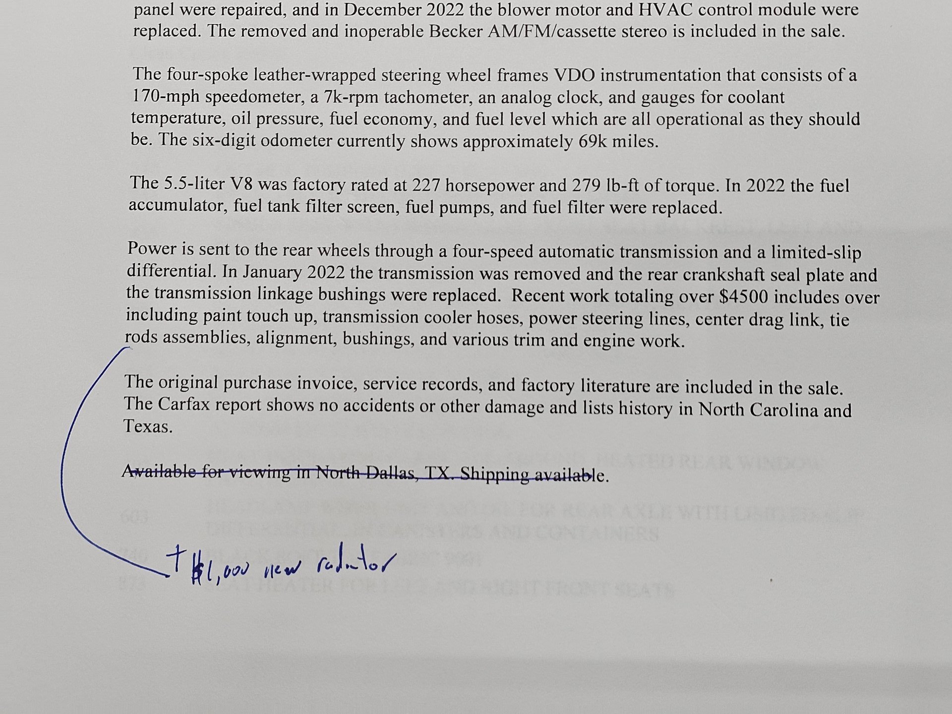 Used 1986 Mercedes-Benz 560 SL image 5