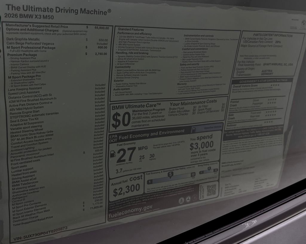 New 2026 BMW X3 M50 w/ Premium Package image 17