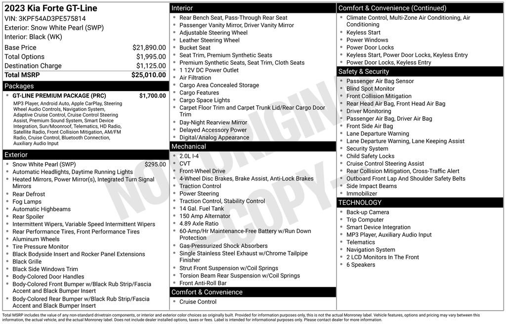 Used 2023 Kia Forte GT-Line w/ GT-Line Premium Package FWD image 26