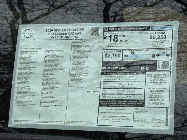 New 2026 Nissan Frontier PRO-4X w/ Pro Premium Package image 5