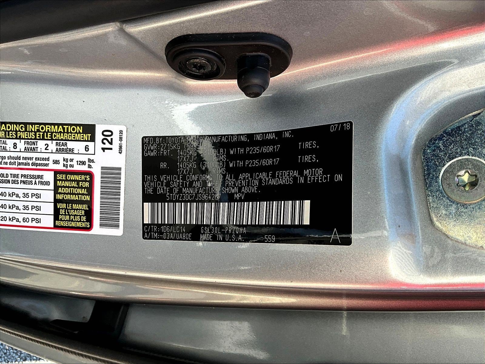 Used 2018 Toyota Sienna XLE Premium FWD image 19