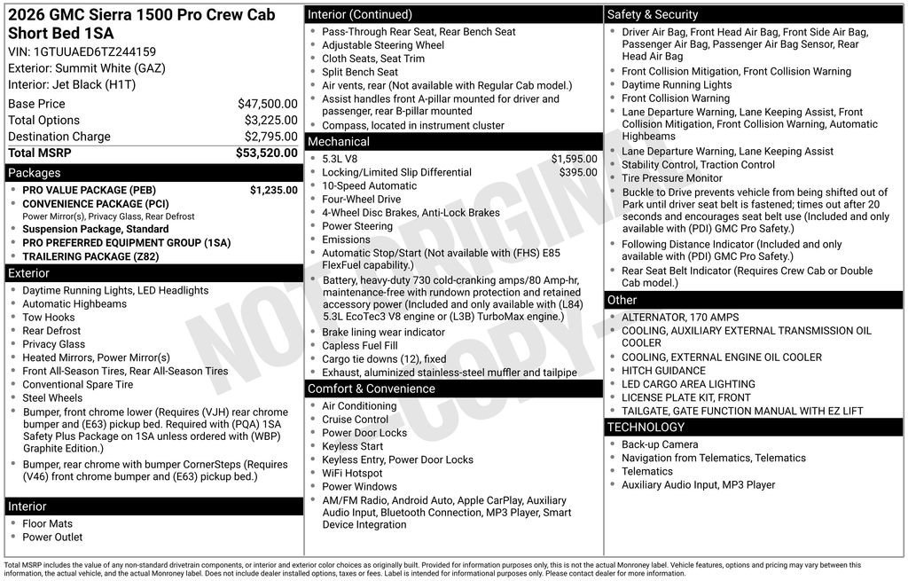 New 2026 GMC Sierra 1500 Pro w/ Pro Value Package image 25