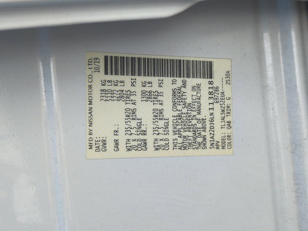 Certified 2020 Nissan Murano Platinum FWD image 29