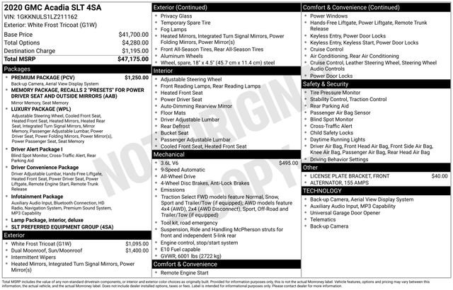 Used 2020 GMC Acadia SLT w/ Premium Package image 35