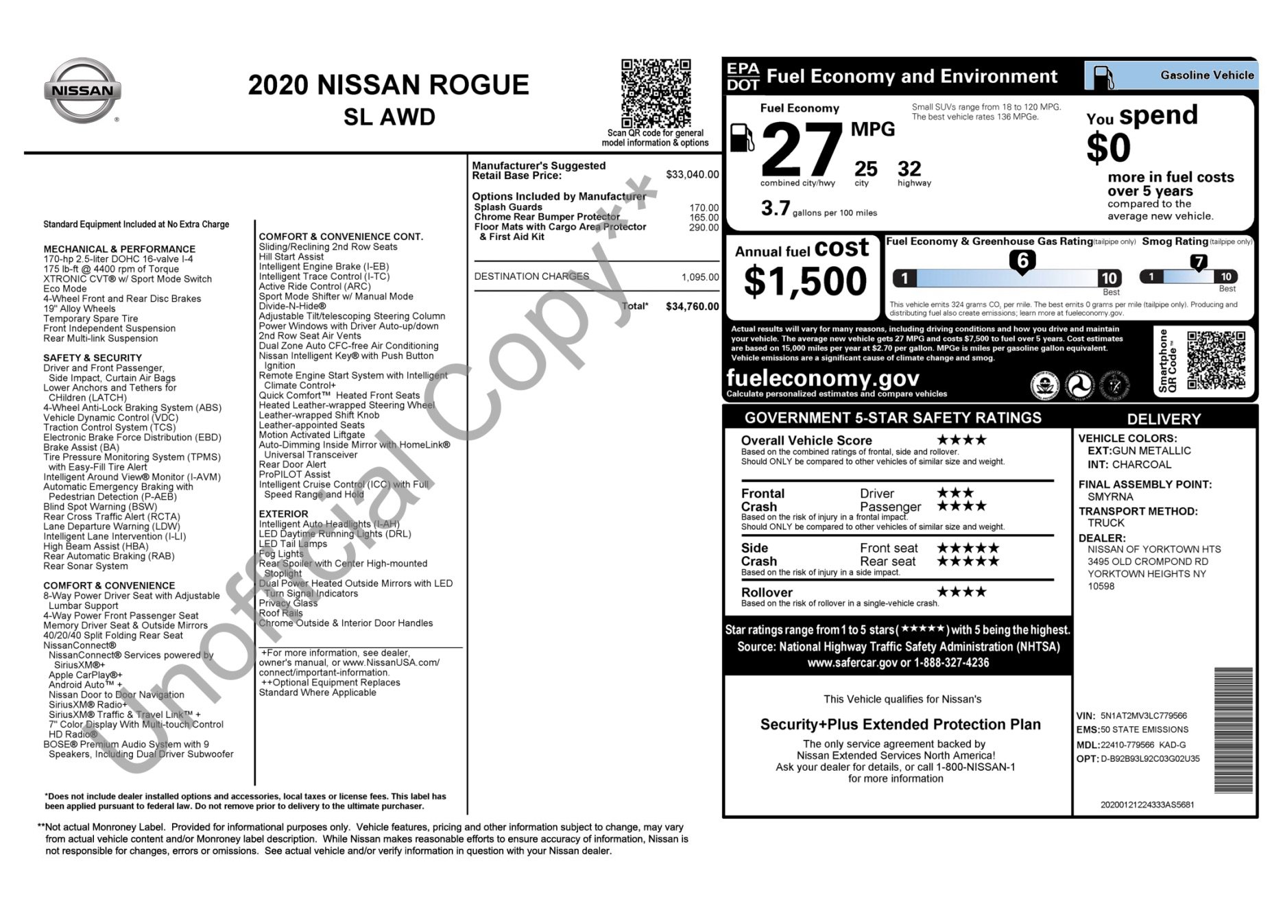 Used 2020 Nissan Rogue SL AWD/4WD image 2