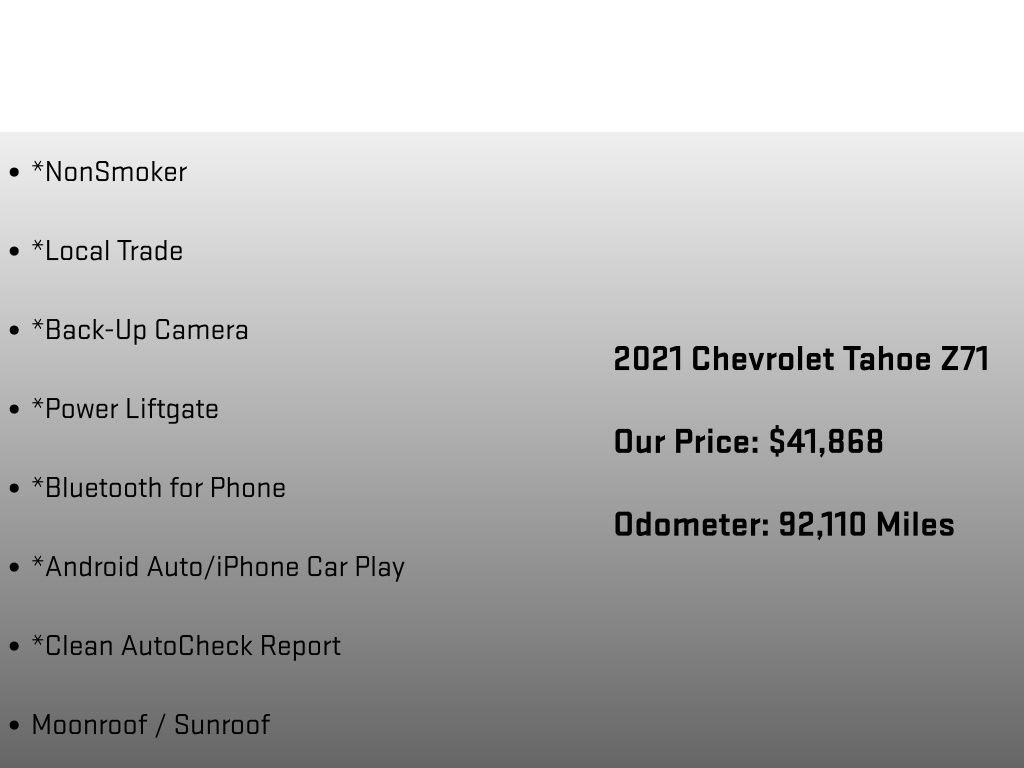 Used 2021 Chevrolet Tahoe Z71 w/ Luxury Package image 36