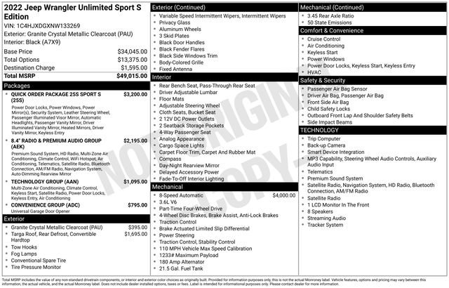 Used 2022 Jeep Wrangler Unlimited Sport AWD/4WD image 3