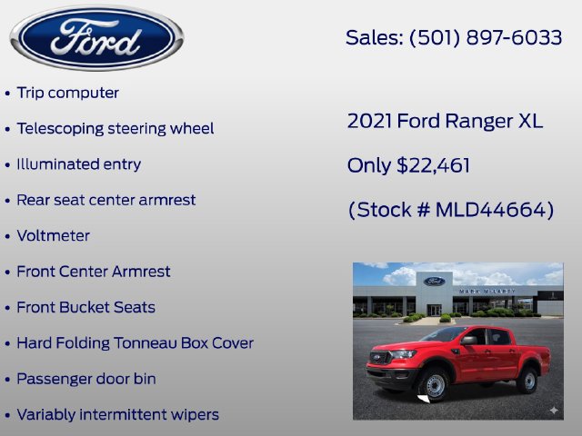 Certified 2021 Ford Ranger XL w/ Equipment Group 101A High RWD image 26