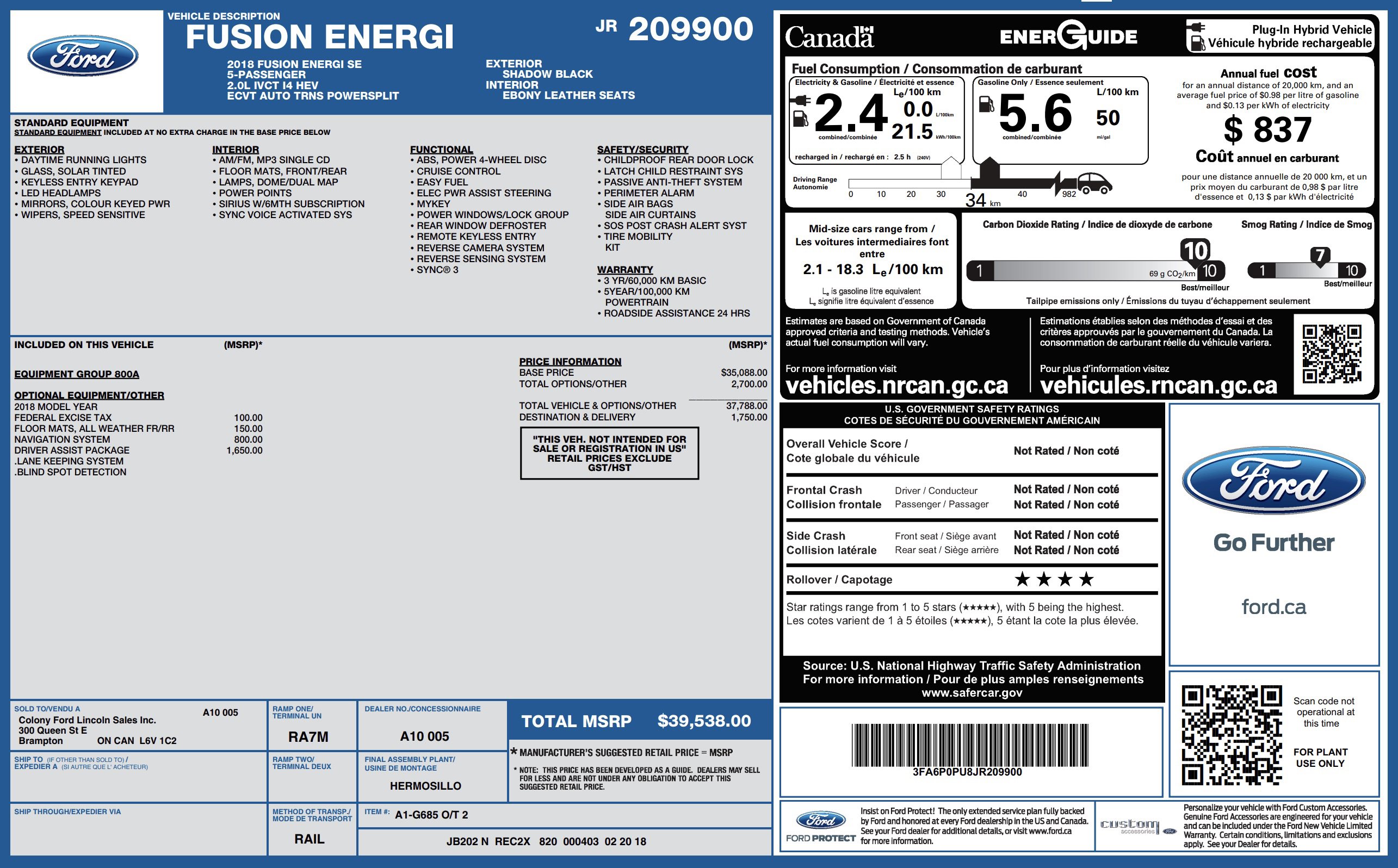 Used 2018 Ford Fusion Energi SE image 5