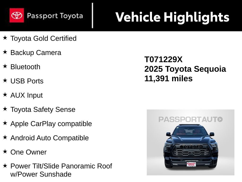 Certified 2025 Toyota Sequoia TRD Pro w/ Tow Technology Package AWD/4WD image 15