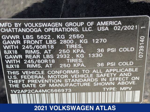 Used 2021 Volkswagen Atlas S FWD image 24