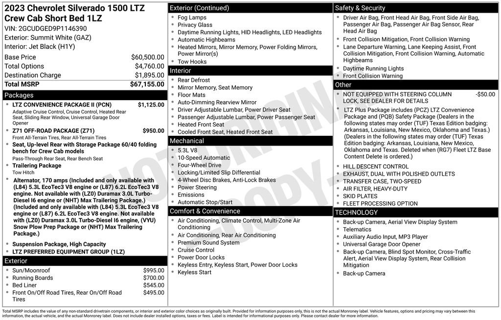 Used 2023 Chevrolet Silverado 1500 LTZ w/ LTZ Convenience Package II image 34