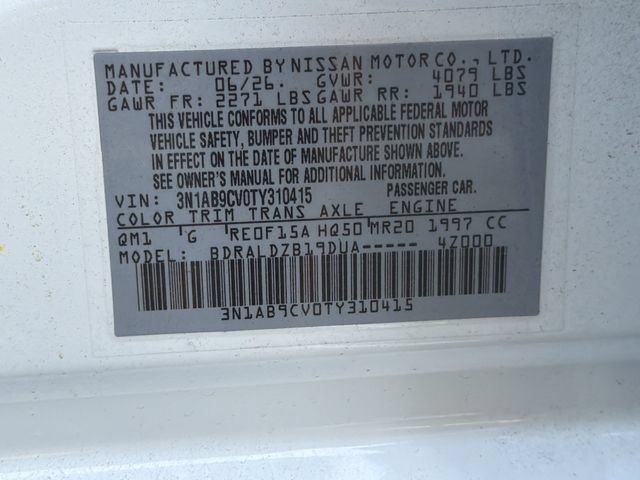 New 2026 Nissan Sentra SV w/ Floor Mat Package FWD image 33