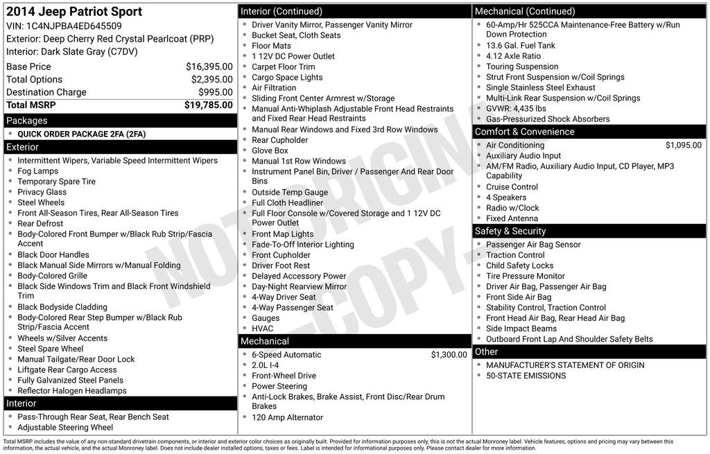 Used 2014 Jeep Patriot Sport FWD image 33