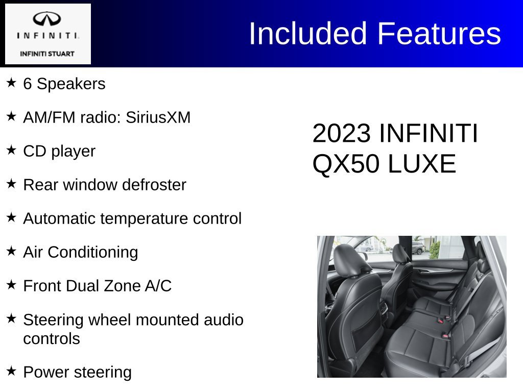 Certified 2023 INFINITI QX50 Luxe FWD image 3