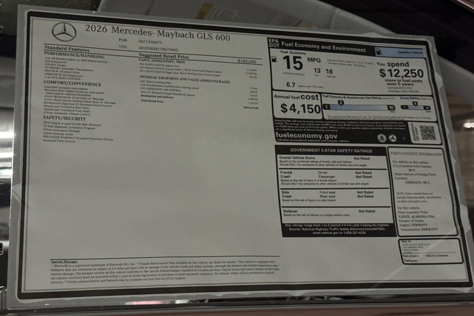 Used 2026 Mercedes-Benz Maybach GLS 600 4MATIC image 30