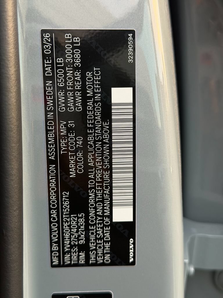 New 2026 Volvo XC90 T8 Plus w/ Protection Package Premier AWD/4WD image 31