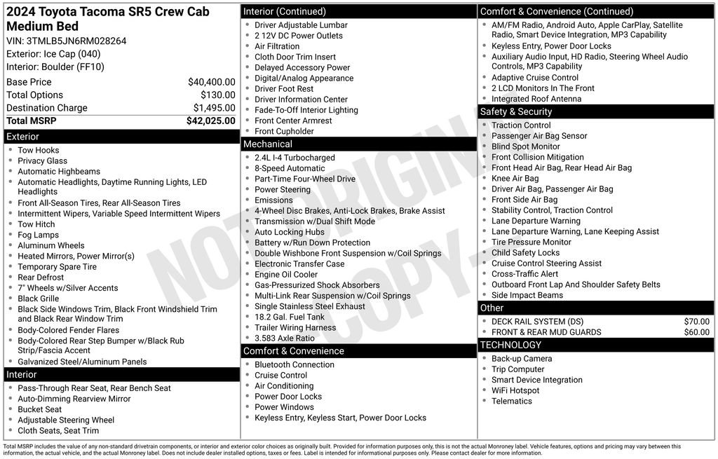 Used 2024 Toyota Tacoma SR5 AWD/4WD image 34