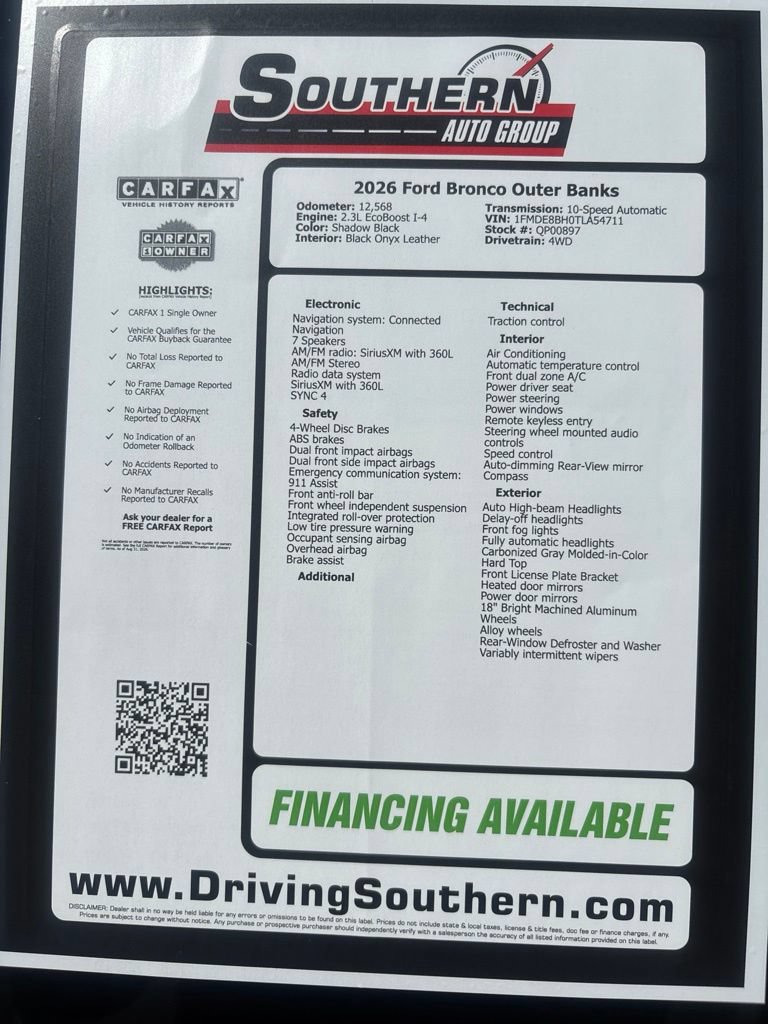 Used 2026 Ford Bronco Outer Banks AWD/4WD image 27
