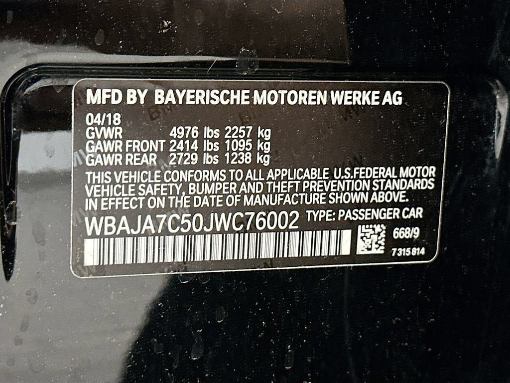 Used 2018 BMW 530i xDrive w/ Premium Package AWD/4WD image 34