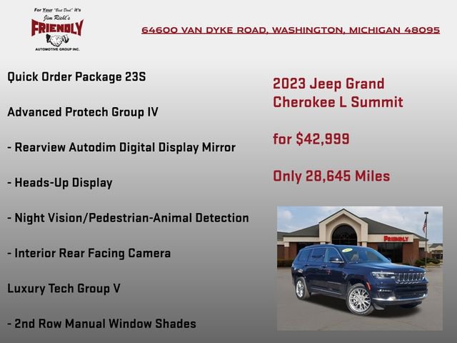 Used 2023 Jeep Grand Cherokee L Summit w/ Advanced Protech Group IV image 5