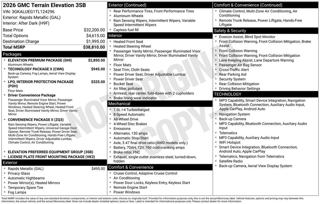 Certified 2026 GMC Terrain Elevation w/ Elevation Premium Package image 5