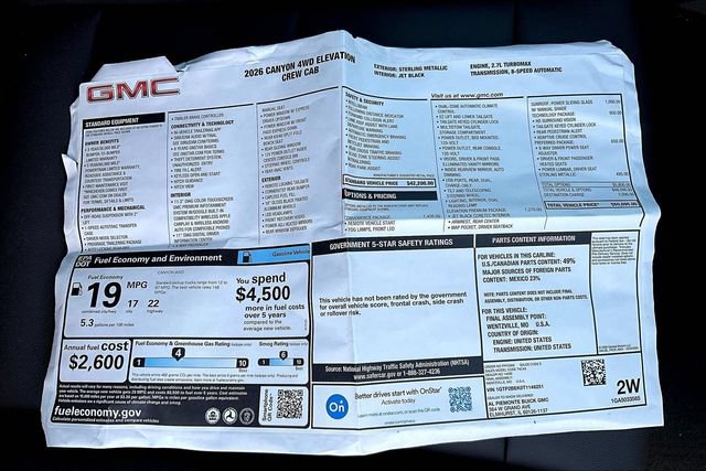 New 2026 GMC Canyon Elevation w/ Convenience Package AWD/4WD image 14