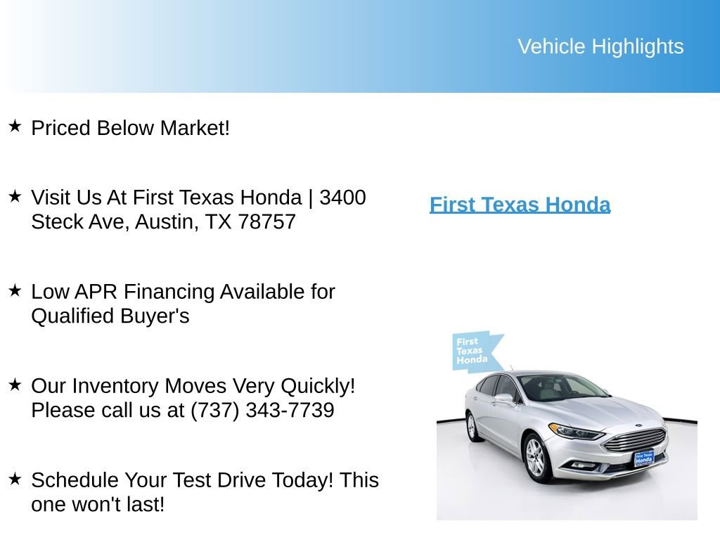 Used 2017 Ford Fusion SE FWD image 9