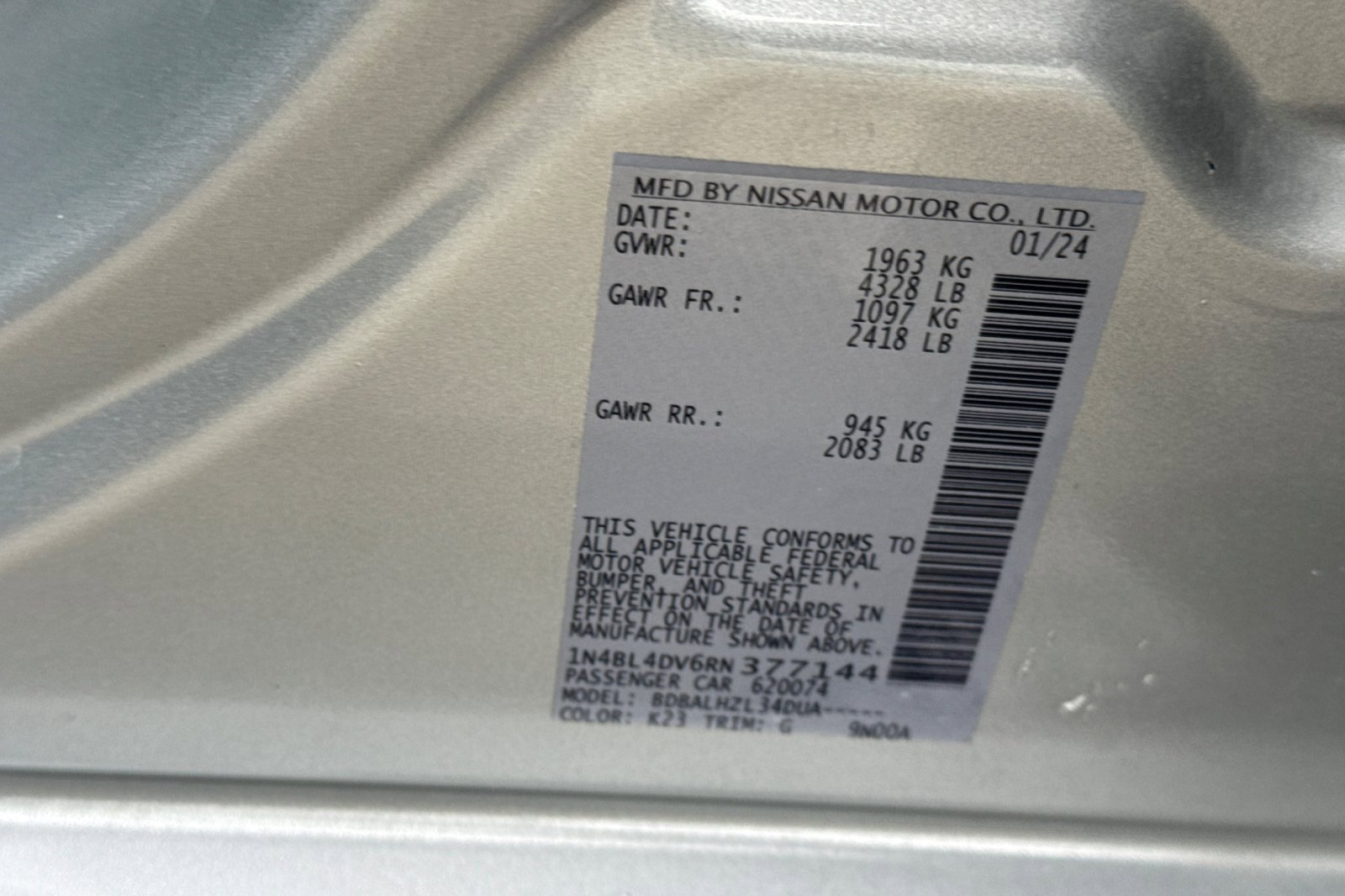 Used 2024 Nissan Altima 2.5 SV image 34