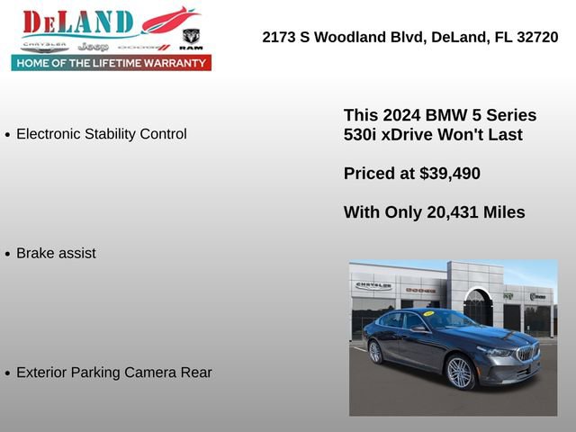 Used 2024 BMW 530i xDrive w/ Premium Package image 12