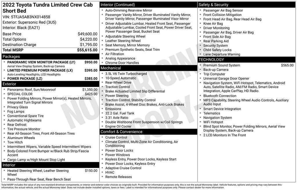 Used 2022 Toyota Tundra Limited RWD image 15