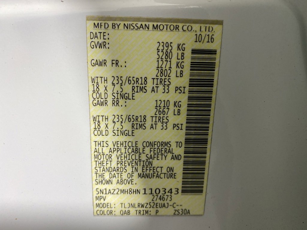 Used 2017 Nissan Murano SL w/ SL Technology Package image 38