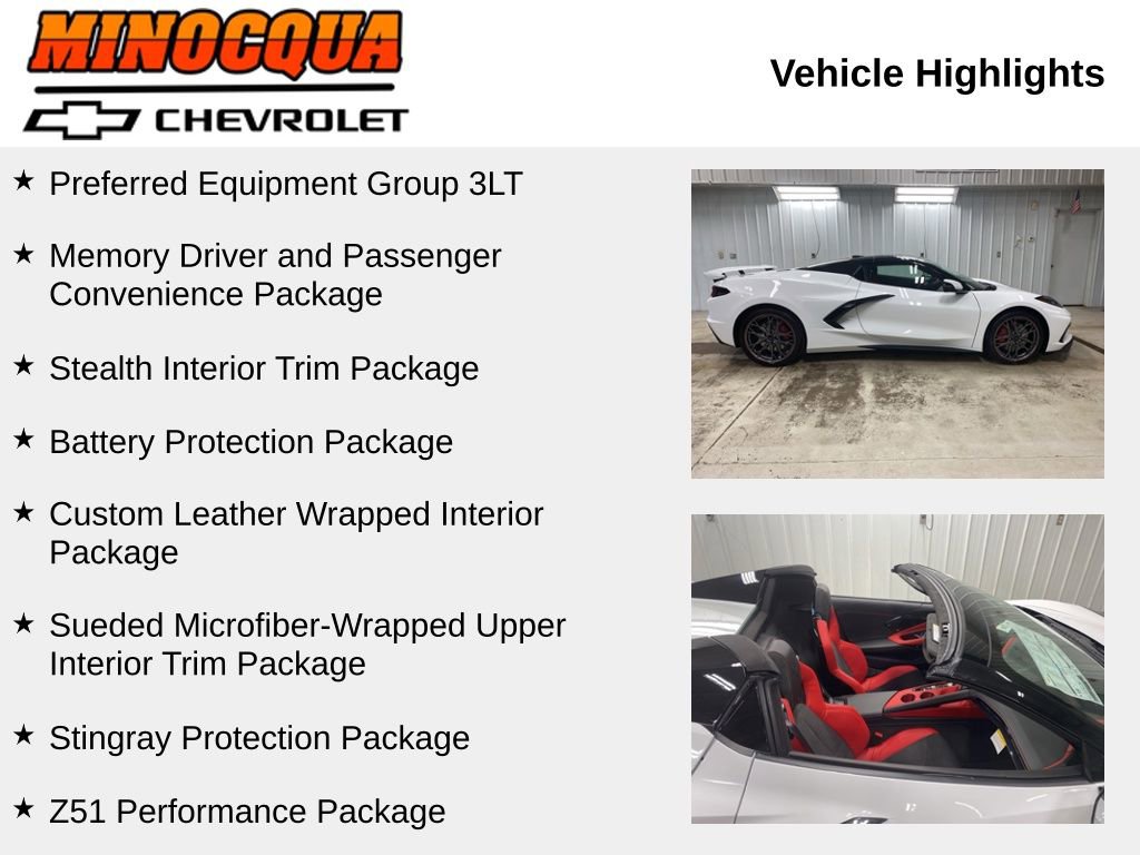 New 2026 Chevrolet Corvette Stingray Premium Conv w/ Z51 Performance Package RWD image 2
